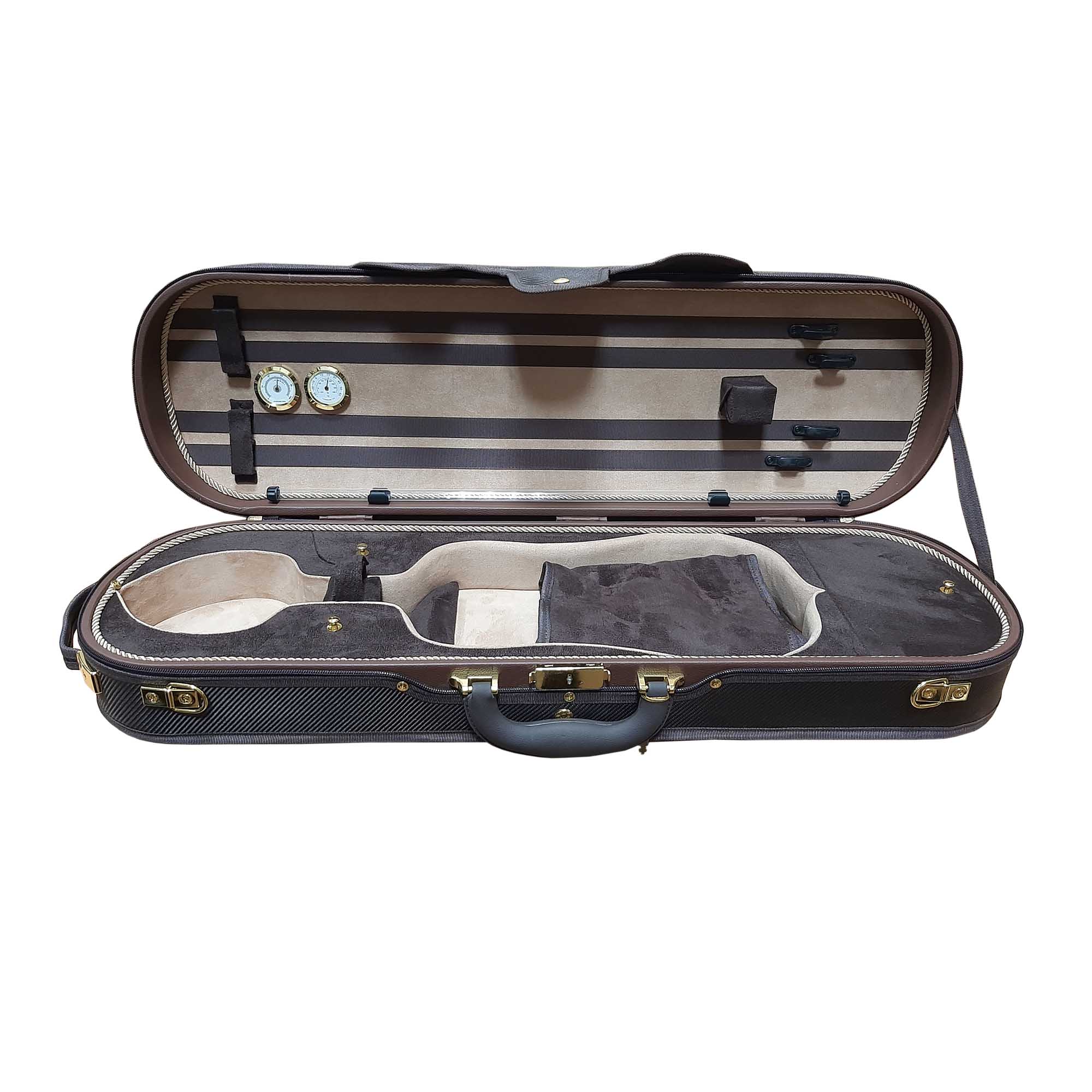 vn-case-symphony-26-oval-brown-dr-2025-3 Футляр для скрипки Symphony 4/4 №26 овальный коричневый (4 смычка) — изображение 6