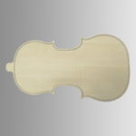 Заготовка для нижней деки скрипки (шлифованная) с вклеенным усом