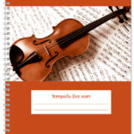 Нотная тетрадь А4, 24стр. на пружине "Перископ" (в ассортименте)