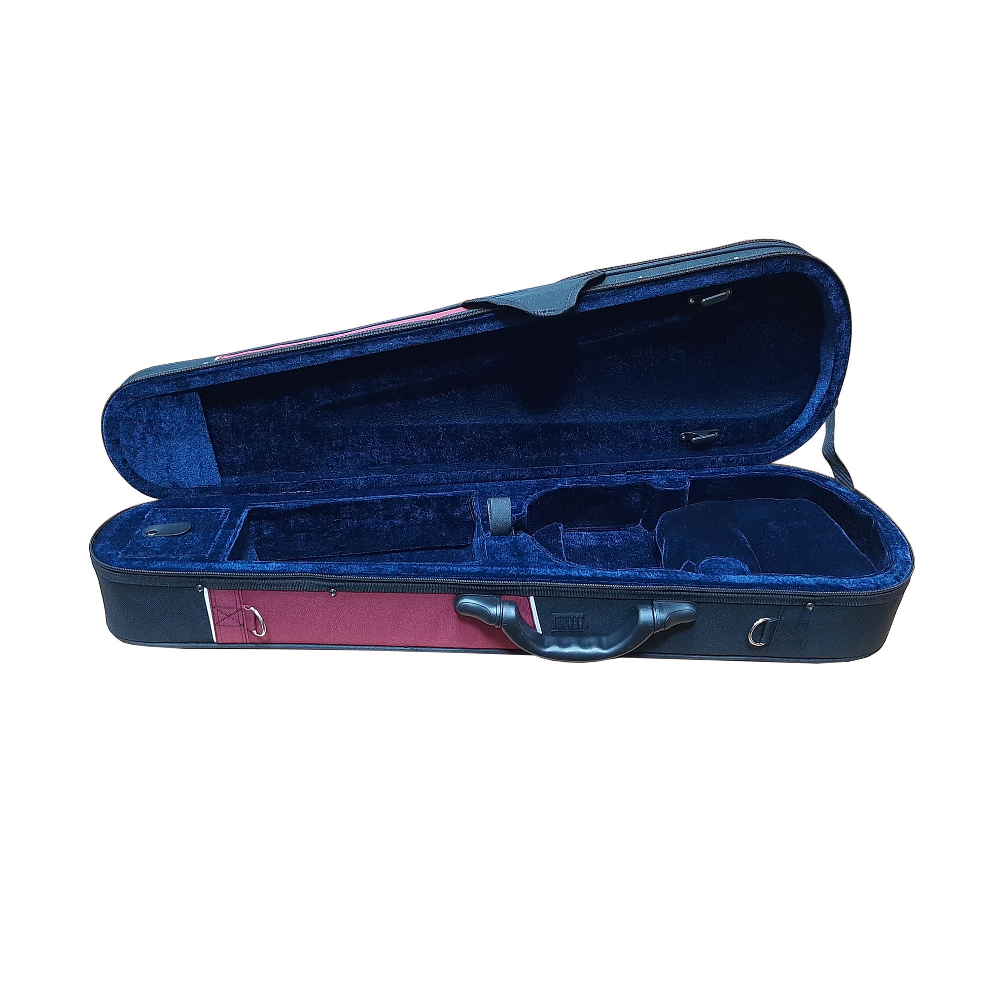 vn-case-g-1002-va-black-red-3 Футляр для скрипки G-1002 VA 3/4 черный, красный карман с полосой (2024-22) — изображение 3