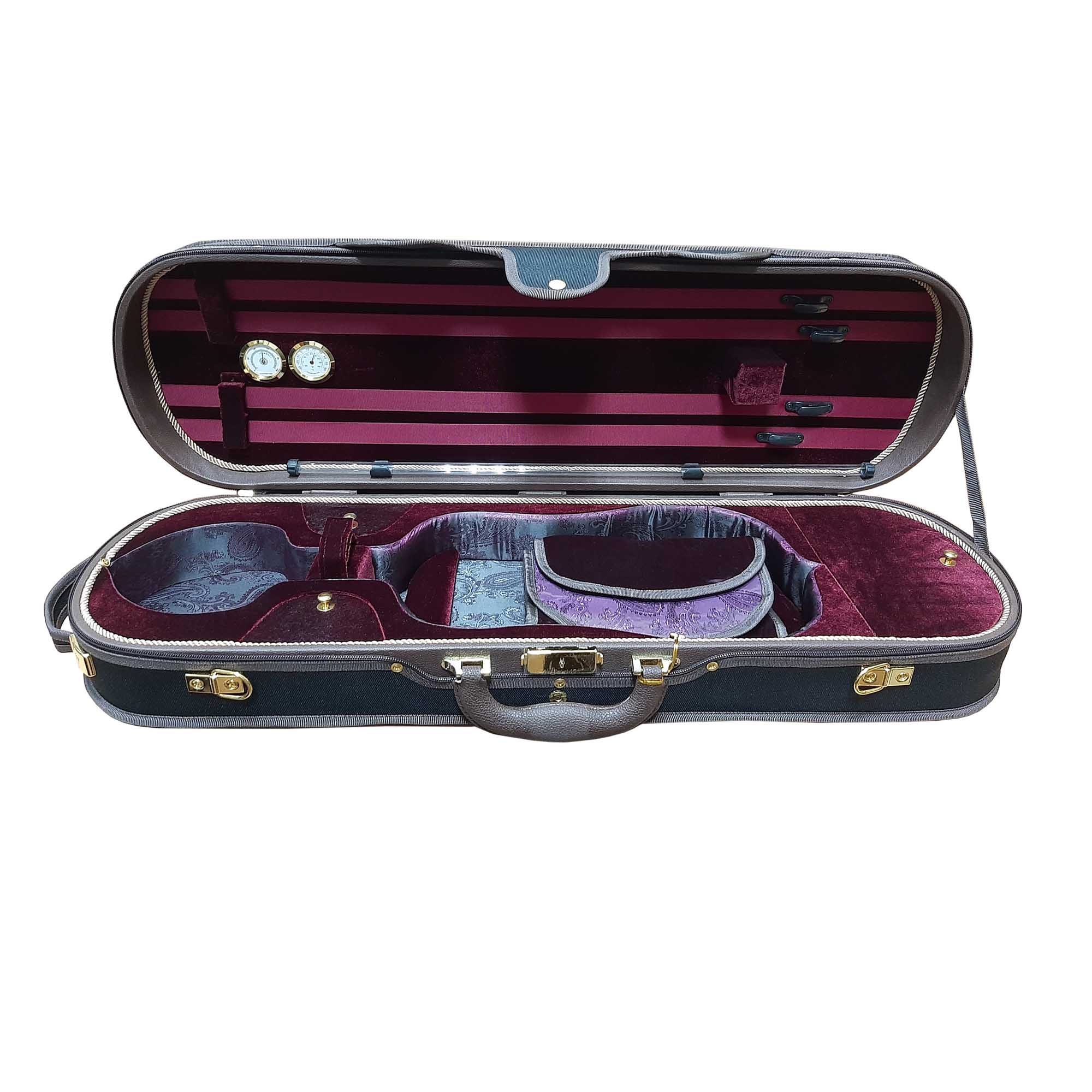 vn-case-symphony-26-oval-brown-dr-3 Футляр для скрипки Symphony 4/4 №26 овальный коричневый (4 смычка) — изображение 3